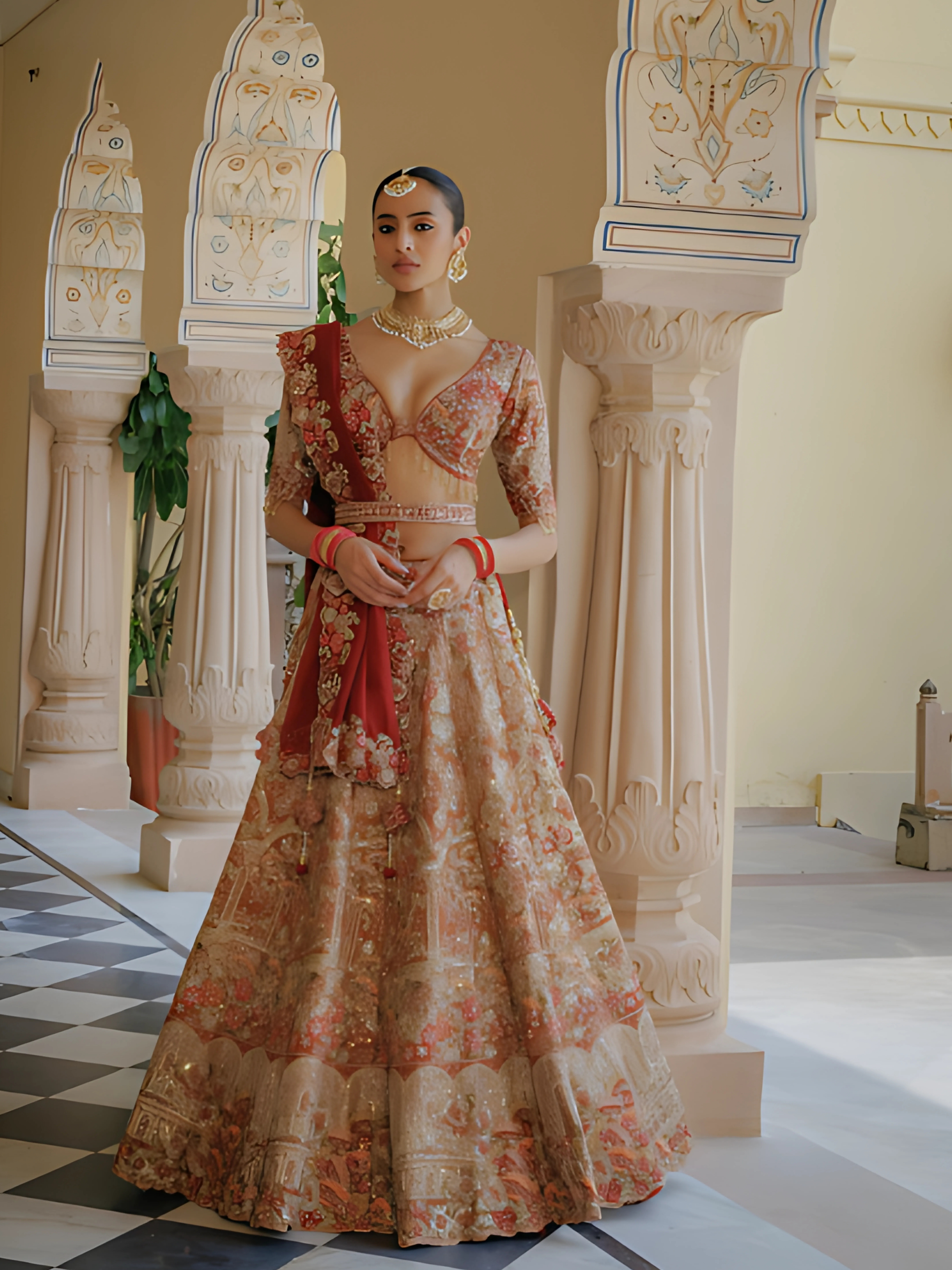 Elegant Beige Anarkali